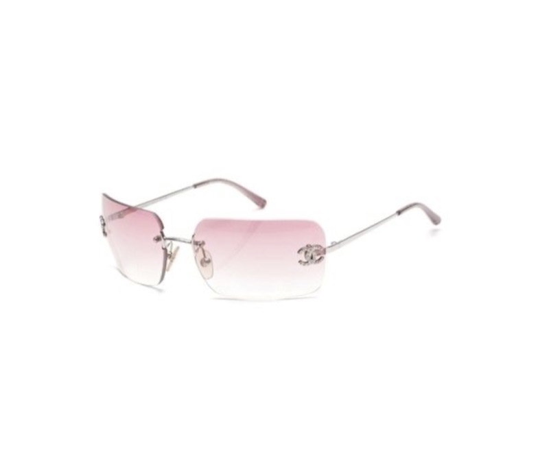 Chanel Pink Gradient Rimless Sunglasses