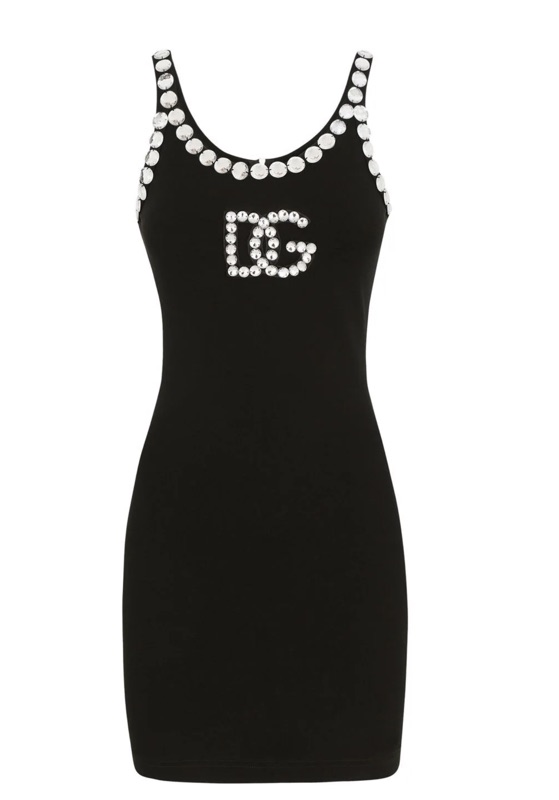 Dolce & Gabbana Crystal-Trim Mini Dress