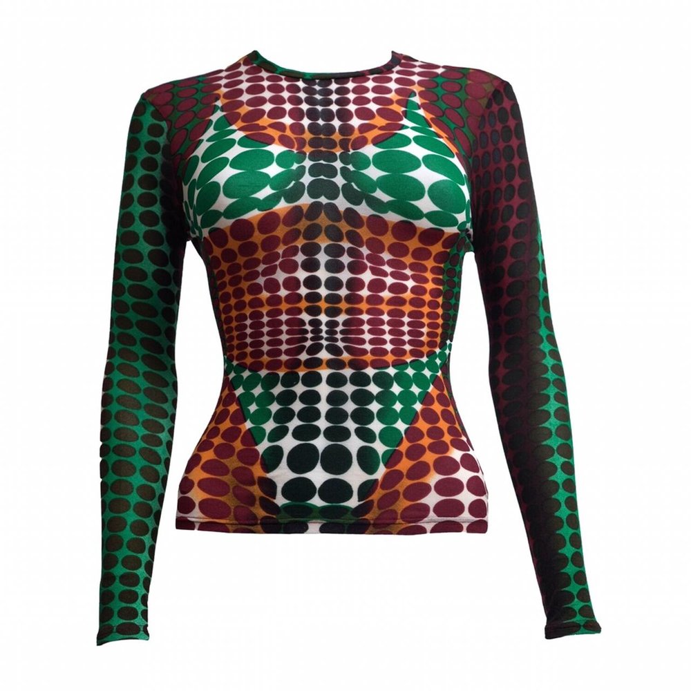 Jean Paul Gaultier F/W 1995 Cyber Dot Mesh Top