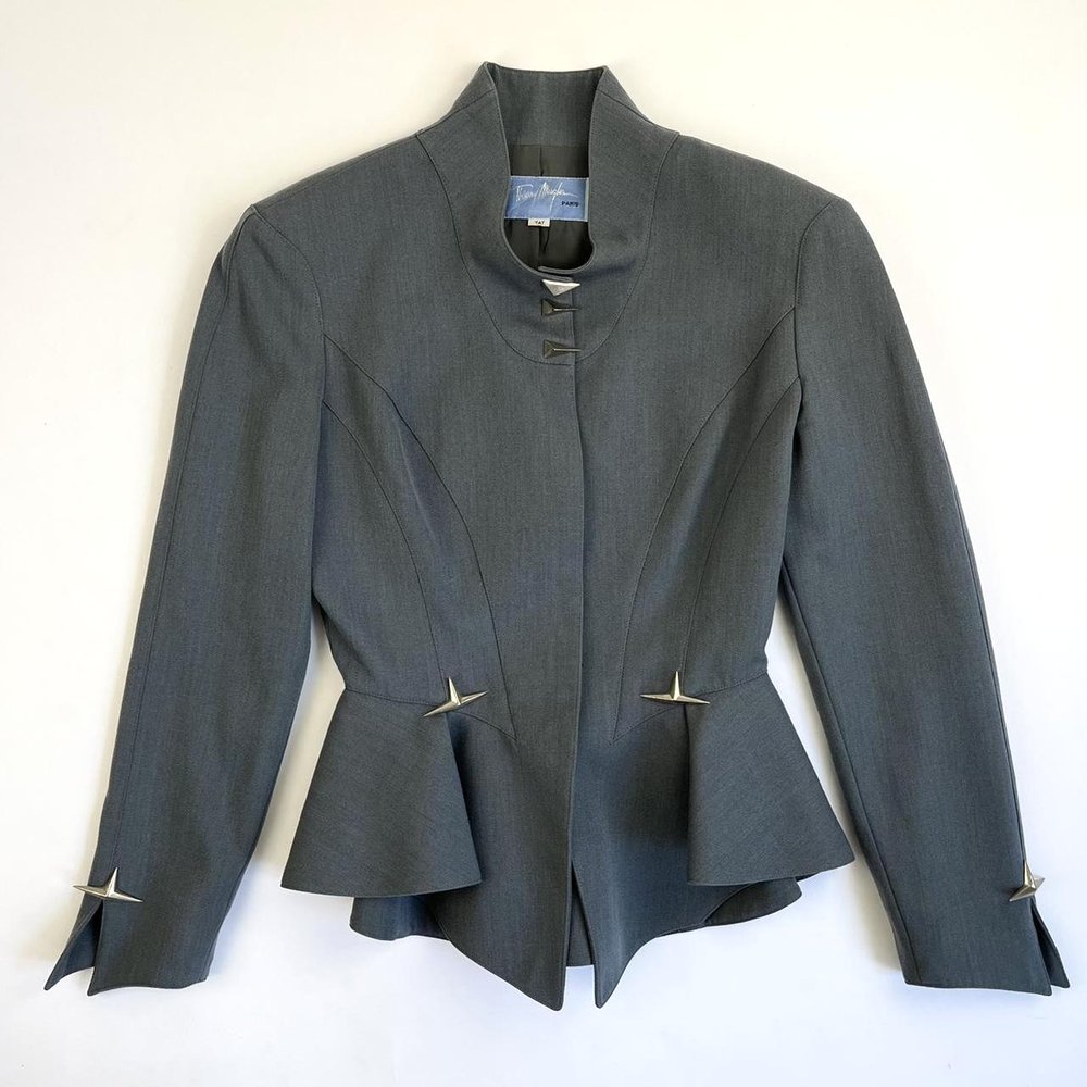 Thierry Mugler Star-Hardware Sculpted Blazer