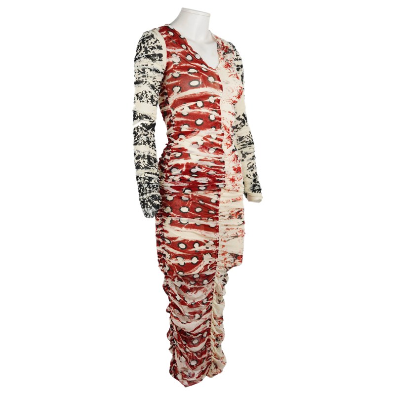 Jean Paul Gaultier Soleil Print Mesh Top & Skirt Set
